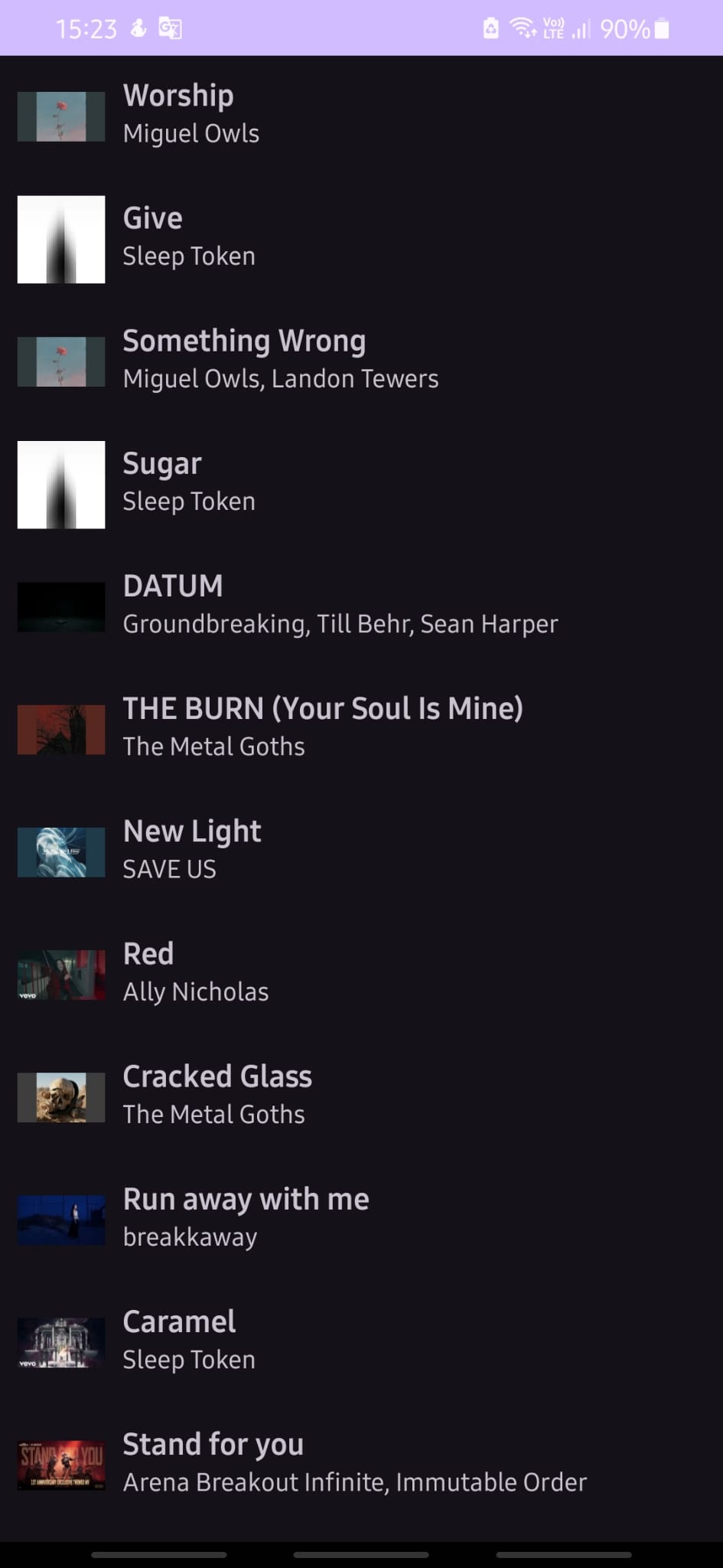Song List Interface